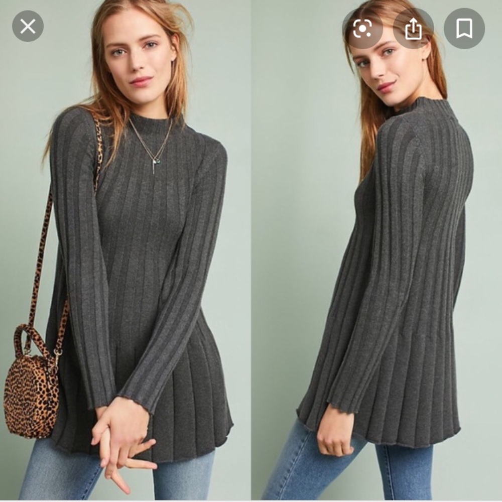 Anthropologie Thelma Ribbed Tunic/ Sweater Dress
